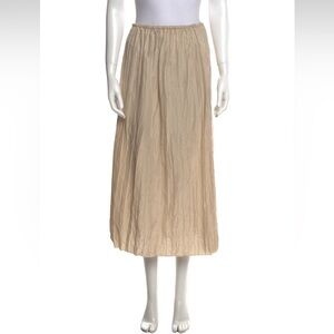 Toteme Crinkled Silk Midi Skirt